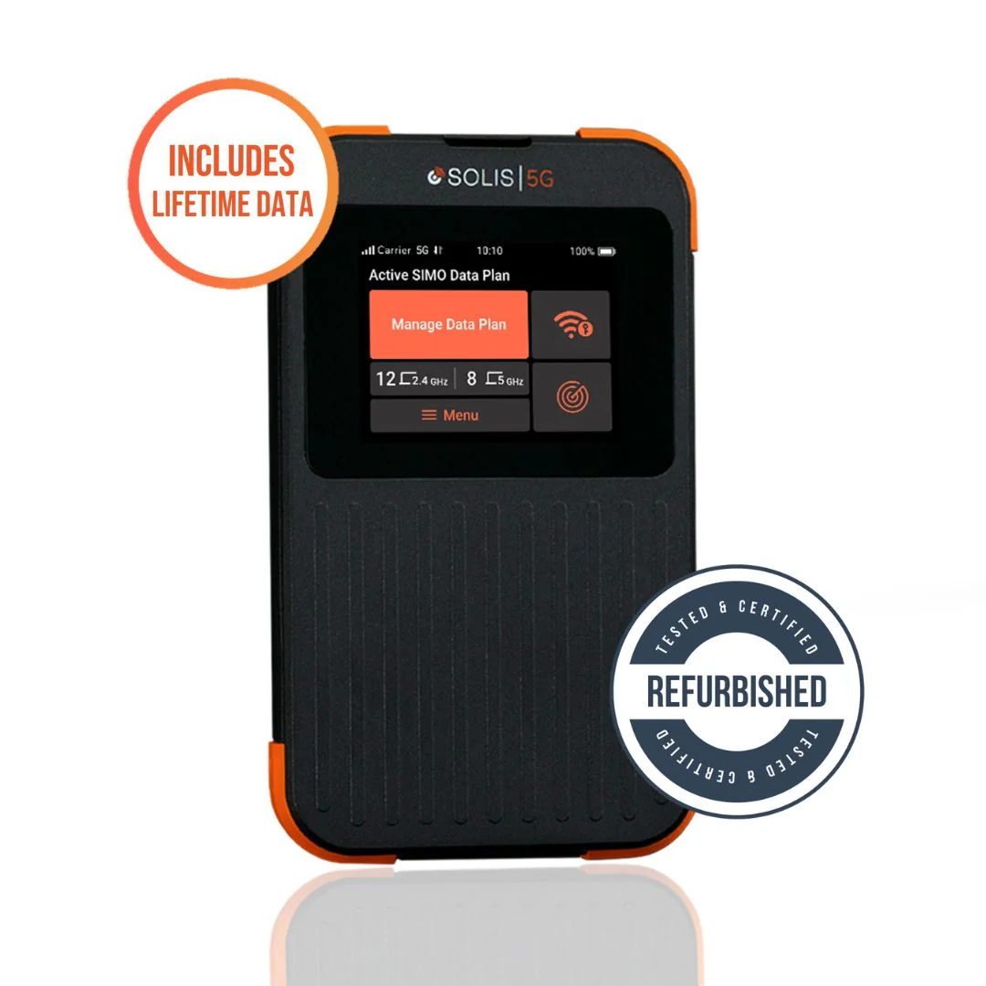 Solis 5G Hotspot and Power Bank with Lifetime Data - Certified Pre-Owned